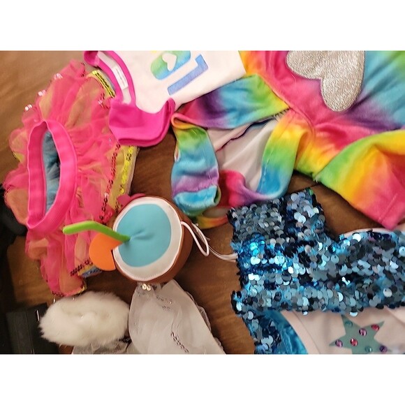 Build A Bear Workshop BABW Girl Bear Clothes Huge lot Cheer Rainbow etc.. - Picture 6 of 14